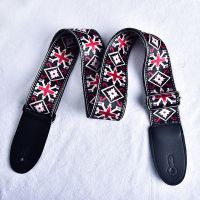 个性民谣吉他背带加宽刺绣吉他带子电吉他背带贝司木吉他通用肩带 印花组合图案钨钢款(送3片拨片)