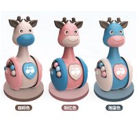 会跑小鹿不倒翁玩具宝宝手抓会响女 男孩子3-6-12-24个月婴儿摇铃 小鹿不倒翁[颜色随机]