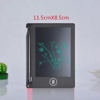 画板儿童写字板液晶手写板画画板玩具可擦黑板墙家用小黑板涂鸦板 4.4英寸黑+单色护眼屏+送花花教程