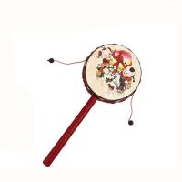 儿童打击乐器手拍摇铃鼓幼儿园老师用大小铃鼓新疆舞蹈手鼓拨浪鼓 小号拨浪鼓