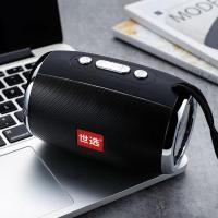 户外无线蓝牙音箱大音量迷你小钢炮超重低音可爱家用电脑手机音响 炫酷黑[震撼双振膜]