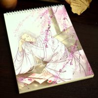 创意古风文艺手绘素描本美术绘画本A4速写本涂鸦本大号空白记事本 花下眠 素描本1本