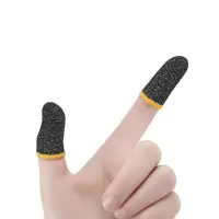 高灵敏透气防汗防滑吃鸡神器专业手游指套王者荣耀崩坏CF游戏指套 高品质防汗手指套[黑色] 两只[活动]装