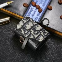 迪奥苹果无线蓝牙耳机套D字母airpods pro保护套二代皮质防摔壳潮 黑色 airpods1代2代通用