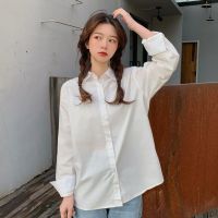 背带连衣裙子早春秋季2021新款时尚套装女洋气减龄学生两件套衬衫 白色衬衫 S