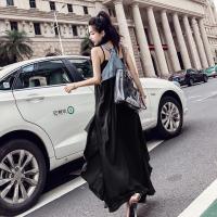 连衣裙女夏2021新款韩版气质牛仔背带拼接雪纺宽松长裙吊带两件套 牛仔连衣裙+吊带 偏大 L 118-130斤