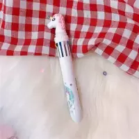 MUMU良品魔卡少女百变小樱可爱少女心多色圆珠笔记号彩笔动漫周边 1#白独角兽[多色笔]