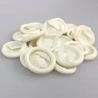 指头套手指套护指劳保一次性防静电乳橡胶无尘电子耐磨美容指甲套 白色手指套 指套10只