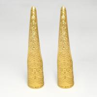 古代装指甲套假长护甲套宫廷延禧攻略如懿传同款古风皇后儿童成人 8cm金色铁质2支 普通镀色