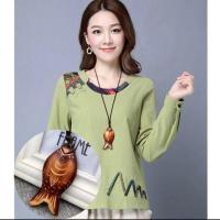 买二送一 民族风木鱼项链吊坠复古民族风情侣配饰 桃木棉麻风项链 4#小鱼