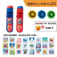 益智儿童投影手电筒男孩玩具安抚宝宝睡前动物玩具故事图案玩具灯 投影灯颜色随机[3片幻灯片 ]海洋 男款[颜色可备注]送2