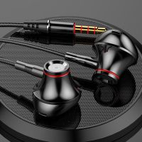 晶华P01入耳式耳机高音质游戏带线控麦克风适用华为vivo小米OPPO 武士黑-带线控+麦克风