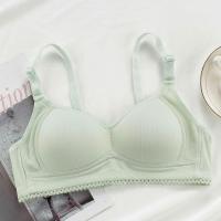 夏季发育期少女内衣学生初中高中生小胸薄款聚拢无钢圈透气文胸罩 浅绿[不 实发1件] 32/70 AB通杯