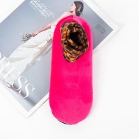 地板袜成人袜子女秋冬韩版中筒袜学生短袜原宿风加厚加绒保暖袜套 女款玫红色(尺码34-39左右) 一双装