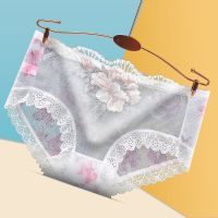 内裤女蕾丝新款学生韩版少女性感迷人裸睡内裤女士成人裸感女士 804白 M