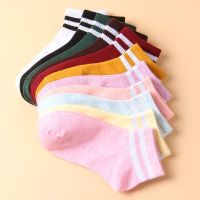 南极人[高品质]3-8双 袜子女秋冬中筒袜韩版学院风短袜双杠保暖 3双装随机色 南极人[高品质女袜]