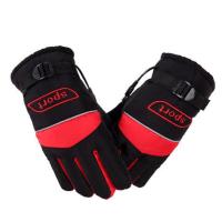 电动车摩托车充电电热手套发热电暖手套电加热手套冬季防寒保暖 红黑色 电动车4块电瓶48伏