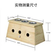 艾灸盒竹制家用随身灸多孔单孔艾条盒艾灸仪器妇科宫寒无油漆 竹制三孔+金艾条10支+学位图