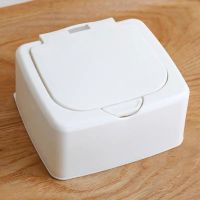 ins可爱少女心学生桌面收纳盒首饰化妆品储物盒带盖按键 手账盒子 单格收纳盒 只要盒子[无赠品]