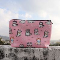 柔软布料大容量化妆包袋学生可爱卡通少女心ins韩版防泼水史努比 领结猫u