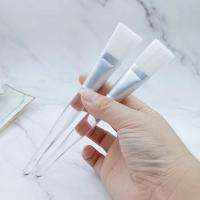 硅胶面膜刷 软头调膜棒 DIY面膜工具 涂面膜刷子 泥膜专用涂抹式 纤维毛-透明柄1支 其它材质