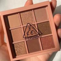 3CEYE韩国珠光亮片哑光闪九宫格ortake9色眼影盘大地南瓜新品学生 橘棕盘南瓜色