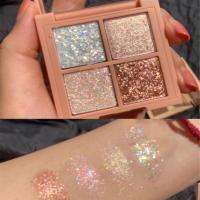 新品3四色眼影四色珠光哑光提亮眼影亮片葱片ceDIAMOND GLINT 粉钻