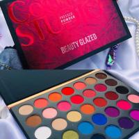 德国小众35色彩色大盘眼影盘哑光舞台表演妆cos玩色欧美妆黄绿色 [收藏加购送美人鱼眼影刷]