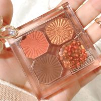 WODWOD新品四色眼影波波脆珠光哑光日常百搭显色防水便携平价代发 1焦糖麻薯