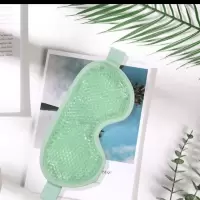 凝胶珠冰珠眼罩缓解眼疲劳冷敷热敷重复使用 浅绿色