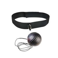 头戴式拳击速度球拳击训练球反应球健身搏击球家用减压训练器材 [减压发泄]23g黑球 棉头带+简装