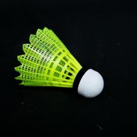 [四季]室内外训练耐打防风不易变形打不烂塑料尼龙羽毛球 [泡沫头]黄色3只装