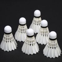 耐打羽毛球耐打王打不烂鹅毛室内外用专业防风训练用球 家庭装泡棉球头白鹅毛*3只