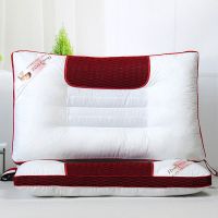 全棉决明子磁疗枕头护颈椎内胆枕芯单双人成人一对装枕头学生枕芯 全棉护颈枕(红) 一只装(无枕套)
