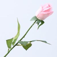 手感保湿仿真玫瑰花婚庆花束装饰绢花摆设件客厅餐桌插花道具假花 23号小玫瑰-杏色 2枝