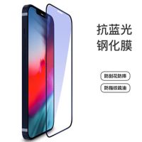 苹果13防偷窥手机膜iPhone12/13pro全屏x xr7/8plus 苹果11钢化膜 全屏黑边[钻石 低蓝光]1片