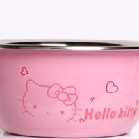 卡通不锈钢盆 汤盆 菜盆 凉伴盆 厨房多功能盆 20cm(粉)