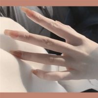 指甲贴片美甲成品穿戴式可拆卸摘戴甲片甲贴学生孕妇新娘假指甲贴 果冻珍珠奶茶 收藏送果冻胶24粒+胶水+搓条清洁棉