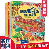 德国专注力平装六册 德国专注力养成大画册全套6册寻找隐藏的图画捉迷藏找不同迷宫书