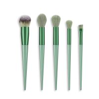 5支抹茶色化妆刷-裸刷简装 化妆刷套装全套5/8/13支软毛初学者美妆工具高颜值眼影粉底眉刷子