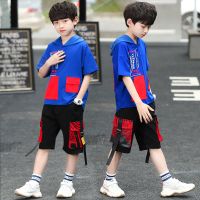 蓝色 130码建议身高120厘米左右 9大男童春秋装2021新款套装儿童6中大童7童装8两件套10男孩12岁15