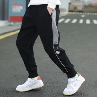 黑色 [春秋款单裤] 120 男童裤子儿童春秋款2021新款男孩秋冬外穿中大童冬季加绒潮一体绒