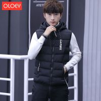 黑色-帽子可拆卸8022款 M 80-100斤 冬季新款棉马甲男13岁青少年保暖背心15岁男装16岁初中生潮流外套