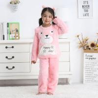 小熊 8码 身高90-100cm 秋冬季女童长毛绒睡衣加厚加绒中大童儿童连袖熊掌3岁8岁法兰绒女