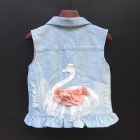 新款-小天鹅 90 90码建议身高85-90 女童牛仔马甲外套儿童男宝宝春秋款1女孩3外穿坎肩5百搭童装男8岁