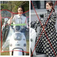 挡风板[透明] 小码70到120 电动车挡风被秋冬季双面防水加厚骑车保暖衣加绒防寒保暖挡风衣女