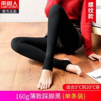 160g薄款不加绒-踩脚黑色 均码 [适合75-115斤] 南极人裤袜冬季加绒加厚打底裤女外穿高腰秋裤棉裤防寒保暖一体绒
