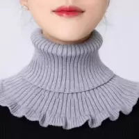 单件灰色(柔软亲肤) 均码(柔软亲肤) 秋冬季围脖女脖套护颈椎新款高领百搭时尚假领子防寒保暖毛线衣领