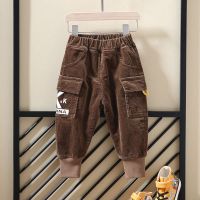 咖啡色(单裤 不开档) 90 建议85-95cm 宝宝加绒裤子男童灯芯绒棉裤秋冬季新款1儿童加厚长裤中小童裤6岁