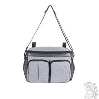 灰色 圈圈儿溜娃神器配件推车收纳挂包婴儿包挂袋置物袋宝妈咪童车挂包